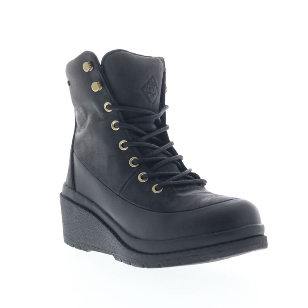 Original Muck Womens Liberty Wedge Waterproof Black Boots (NWT) - Picture 2 of 7